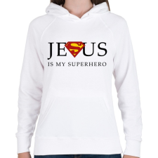 PRINTFASHION Jesus - Női kapucnis pulóver - Fehér női pulóver, kardigán