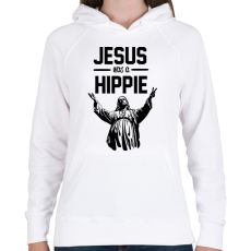 PRINTFASHION Jesus was - Női kapucnis pulóver - Fehér
