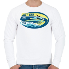 PRINTFASHION Jet-ski - Férfi pulóver - Fehér férfi pulóver, kardigán