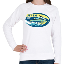 PRINTFASHION Jet-ski - Női pulóver - Fehér női pulóver, kardigán