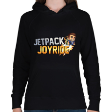 PRINTFASHION Jetpack Joyride - Női kapucnis pulóver - Fekete