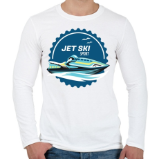PRINTFASHION Jetski - Férfi hosszú ujjú póló - Fehér