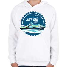 PRINTFASHION Jetski - Gyerek kapucnis pulóver - Fehér gyerek pulóver, kardigán