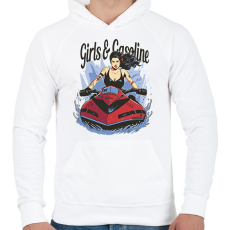 PRINTFASHION Jetskis csaj - Férfi kapucnis pulóver - Fehér