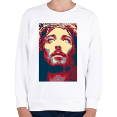 PRINTFASHION Jézus - Gyerek pulóver - Fehér