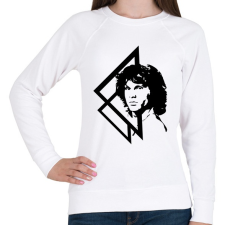 PRINTFASHION Jim Morrison - Női pulóver - Fehér női pulóver, kardigán