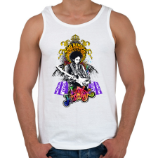 PRINTFASHION Jimi Hendrix - Férfi atléta - Fehér atléta, trikó