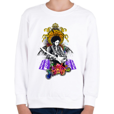 PRINTFASHION Jimi Hendrix - Gyerek pulóver - Fehér gyerek pulóver, kardigán