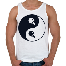 PRINTFASHION Jin Jang - Pingpong - Férfi atléta - Fehér atléta, trikó