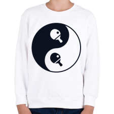 PRINTFASHION Jin Jang - Pingpong - Gyerek pulóver - Fehér gyerek pulóver, kardigán