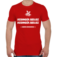 PRINTFASHION JINGLE BELLS - Férfi póló - Piros