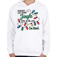 PRINTFASHION Jingle - Gyerek kapucnis pulóver - Fehér gyerek pulóver, kardigán