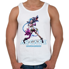 PRINTFASHION Jinx - Arcane - Férfi atléta - Fehér atléta, trikó