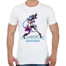 PRINTFASHION Jinx - Arcane - Férfi póló - Fehér