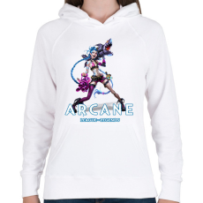 PRINTFASHION Jinx - Arcane - Női kapucnis pulóver - Fehér