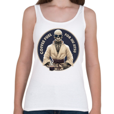 PRINTFASHION Jiu jitsu előtt kávé - Női atléta - Fehér