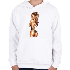 PRINTFASHION Jlo - Gyerek kapucnis pulóver - Fehér