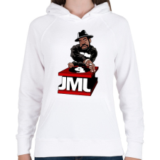 PRINTFASHION JML - Női kapucnis pulóver - Fehér női pulóver, kardigán