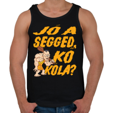 PRINTFASHION Jó a segged, kő kóla? - Férfi atléta - Fekete