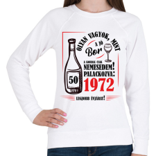 PRINTFASHION Jó bor palackozva - Évszámmal (fekete) - Női pulóver - Fehér női pulóver, kardigán