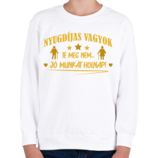 PRINTFASHION Jó munkát holnap! - Gyerek pulóver - Fehér gyerek pulóver, kardigán