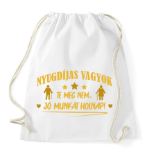 PRINTFASHION Jó munkát holnap! - Sportzsák, Tornazsák - Fehér tornazsák