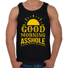 PRINTFASHION Jó reggelt seggfejek - Férfi atléta - Fekete