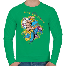 PRINTFASHION Jó rezgések - Férfi pulóver - Zöld férfi pulóver, kardigán