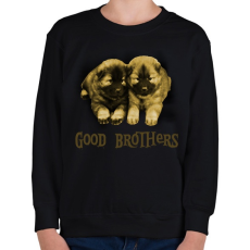 PRINTFASHION Jó testvérek - Gyerek pulóver - Fekete