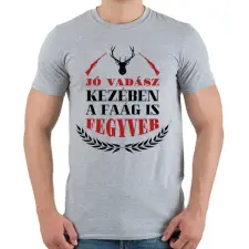PRINTFASHION Jó vadász kezében - Férfi póló - Sport szürke férfi póló