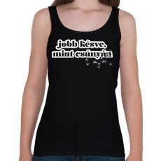 PRINTFASHION jobb később, mint soha - Női atléta - Fekete