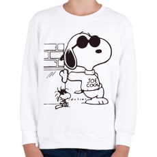 PRINTFASHION Joe cool snoopy - Gyerek pulóver - Fehér