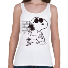 PRINTFASHION Joe cool snoopy - Női atléta - Fehér női trikó