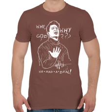 PRINTFASHION Joey - Férfi póló - Mogyoróbarna