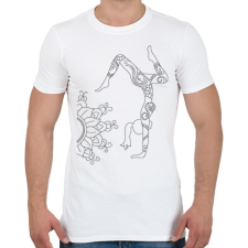 PRINTFASHION Jóga - Férfi póló - Fehér férfi póló