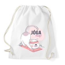 PRINTFASHION Jóga nap - Sportzsák, Tornazsák - Fehér tornazsák