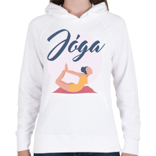 PRINTFASHION joga - Női kapucnis pulóver - Fehér női pulóver, kardigán