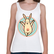 PRINTFASHION Jóga nyuszi - Női atléta - Fehér női trikó