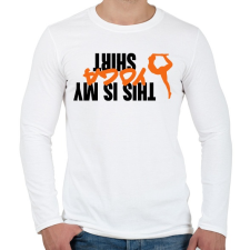 PRINTFASHION Jóga póló - Férfi hosszú ujjú póló - Fehér férfi póló