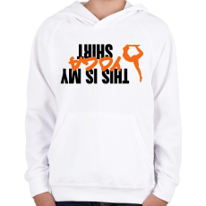 PRINTFASHION Jóga póló - Gyerek kapucnis pulóver - Fehér