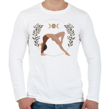 PRINTFASHION Jógázó lány - Férfi hosszú ujjú póló - Fehér férfi póló