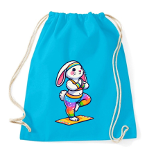 PRINTFASHION Jógázó nyuszi - Sportzsák, Tornazsák - Surf blue tornazsák