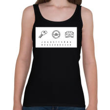 PRINTFASHION Jogosítvány megszerezve - Női atléta - Fekete női trikó