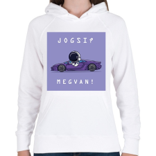 PRINTFASHION Jogsi? Megvan! - Női kapucnis pulóver - Fehér női pulóver, kardigán