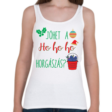 PRINTFASHION Jöhet a ho ho horgászás - Női atléta - Fehér női trikó