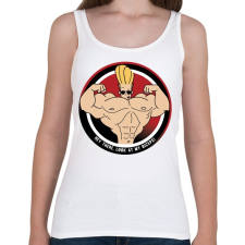 PRINTFASHION Johhny Bravo - Női atléta - Fehér női trikó