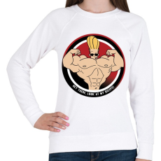 PRINTFASHION Johhny Bravo - Női pulóver - Fehér