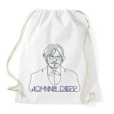 PRINTFASHION Johhny Depp - Vonalas - Sportzsák, Tornazsák - Fehér tornazsák