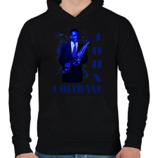 PRINTFASHION john coltrane - Férfi kapucnis pulóver - Fekete férfi pulóver, kardigán