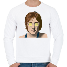 PRINTFASHION John Lennon - Férfi pulóver - Fehér férfi pulóver, kardigán